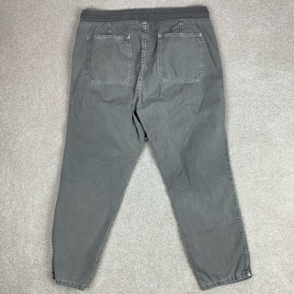 James Perse Standard Utility Grey Cropped Drawstring Cotton Pants Size 2 Medium - Picture 5 of 14